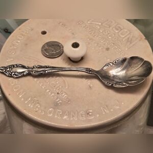 Oneida 1881 Rogers Oneida Rose Shell Sugar Spoon